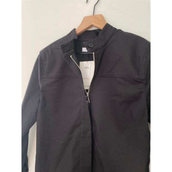 NWT Banana Republic Black Utility Shirt Dress Size 4 Zip Front Mini Long Sleeve - Picture 2 of 10